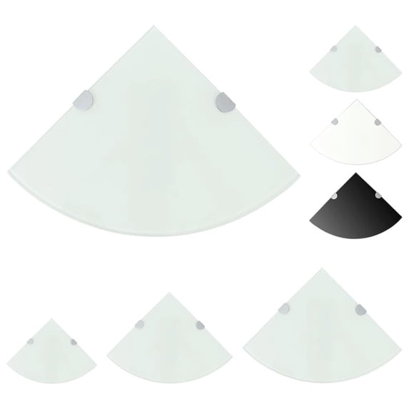 vidaXL Wall Corner Shelf Floating Corner Shelf Display Shelf Tempered Glass