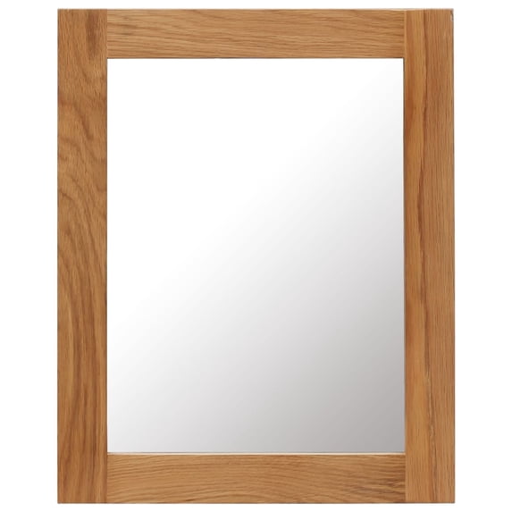 vidaXL Wall Mirror Bathroom Mirror Wardrobe Mirror for Door Solid Oak Wood