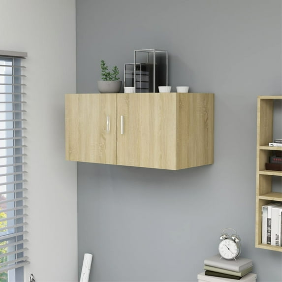 vidaXL Wall Mounted Cabinet Sonoma Oak 31.5"x15.4"x15.7" Chipboard