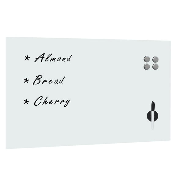 vidaXL Wall Mounted Magnetic Whiteboard Glass 39.4"x23.6"