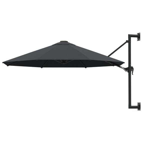 vidaXL Wall Mounted Outdoor Umbrella Parasol Patio Sunshade Garden Sun Shelter