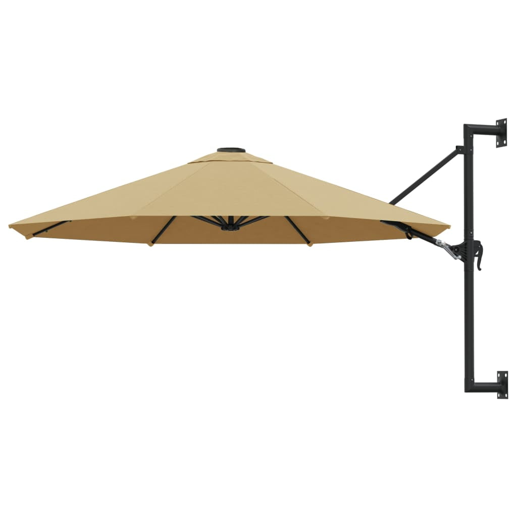 vidaXL Wall Mounted Outdoor Umbrella Parasol Patio Sunshade Garden Sun
