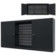 thumbnail image 1 of vidaXL Wall Mounted Tool Cabinet Industrial Style Metal Gray and Black/Black, 1 of 10