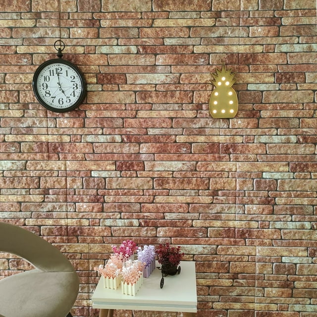 vidaXL Wall Paper 10 Pcs Waterproof 3D Wall Panel for Bedroom Kitchen EPS