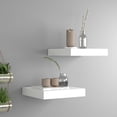 thumbnail image 1 of vidaXL Wall Shelf Set of 2 White Honeycomb MDF, metal Small, 1 of 8