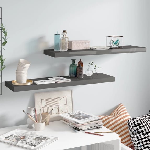 vidaXL Wall Shelf Floating Shelf Wall Mounted Display Shelf for Photo Frame