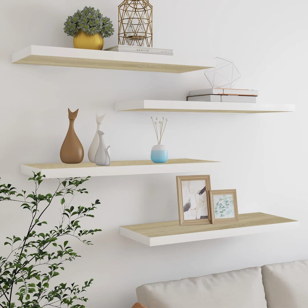 vidaXL Wall Shelf Floating Shelf Wall Mounted Display Shelf for Photo ...