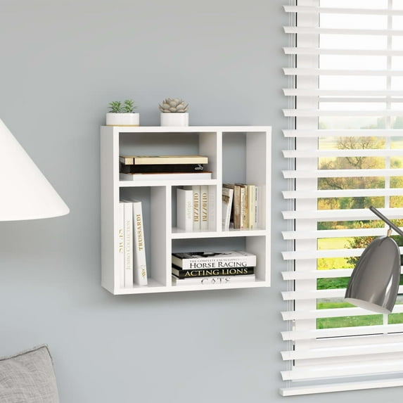vidaXL Wall Shelf Floating Wall Mounted Display Shelf for DVDs Engineered Wood