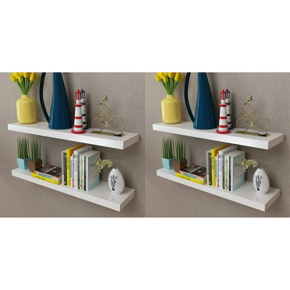 vidaXL Wall Shelves Floating Shelves Wall Mounted Display Shelves for Book DVD