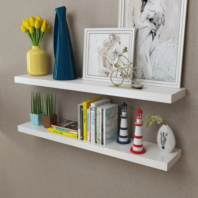 vidaXL Wall Shelves Floating Shelves Wall Mounted Display Shelves for Book DVD
