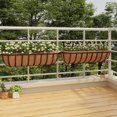 thumbnail image 1 of vidaXL Wall Troughs with Coco Liners Garden Balcony Pot 2 Pcs Black Steel, 1 of 15