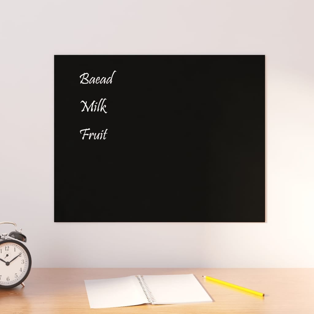 Black Tempered Glass Magnetic Wall Board 19.7" x 15.7"