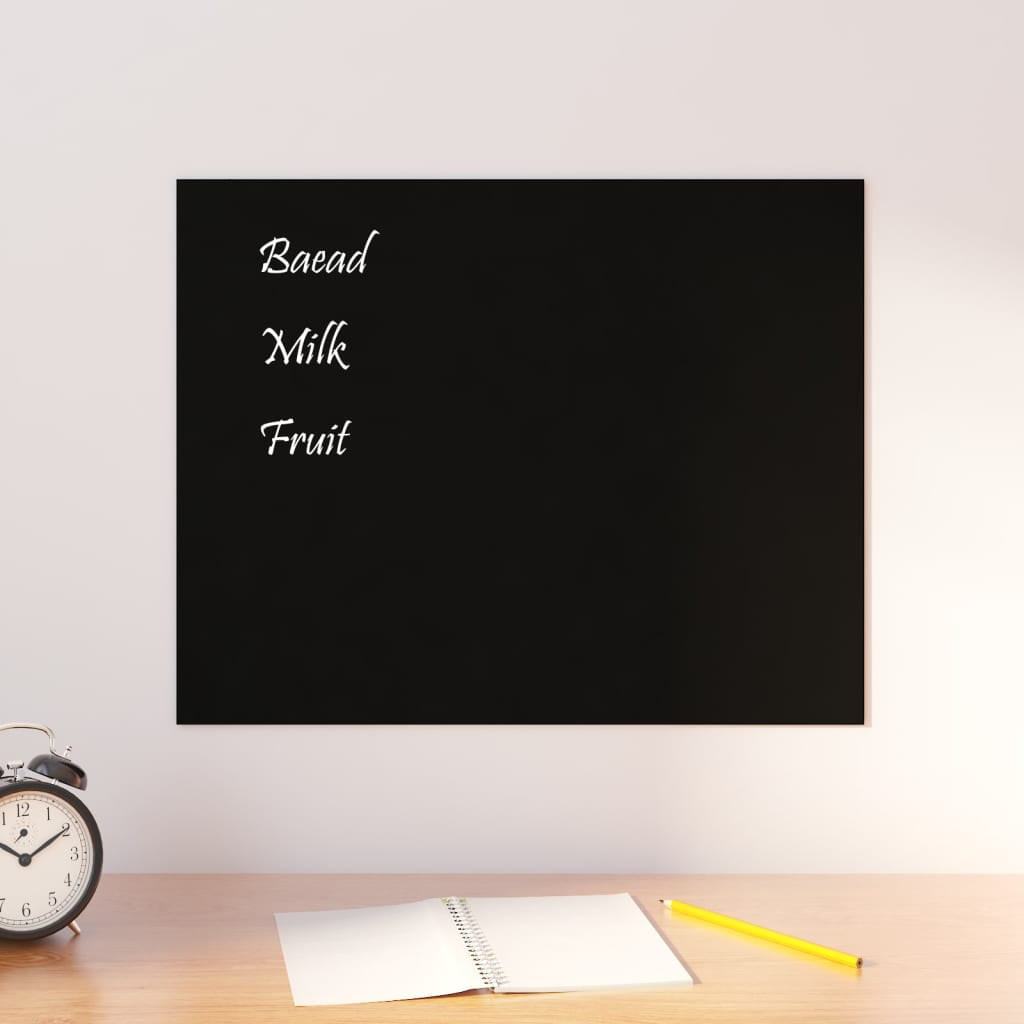 Black Tempered Glass Magnetic Wall Board 19.7" x 15.7"