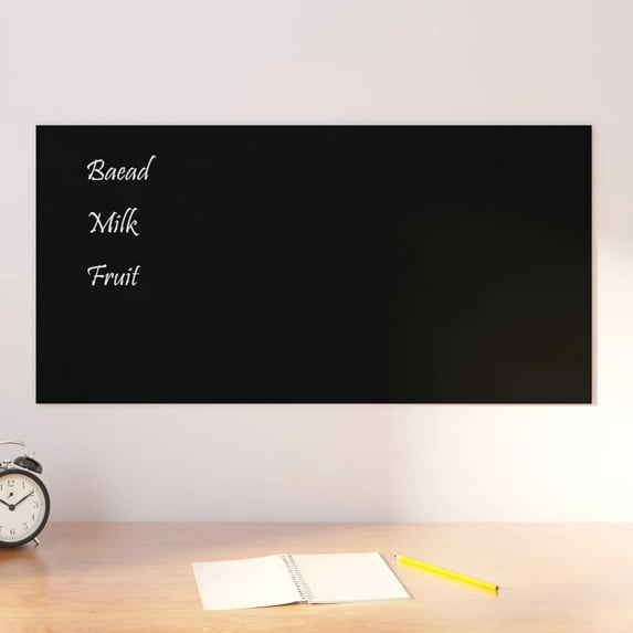 vidaXL Wall-mounted Magnetic Board Black 31.5"x15.7" Tempered Glass