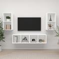 thumbnail image 1 of vidaXL Wall-mounted TV Cabinets 4 pcs White Engineered Wood, 1 of 11