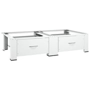 vidaXL Washing and Drying Machine Pedestal with Pull-Out Shelves White