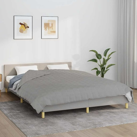 vidaXL Weighted Blanket Grey Cotton 78.7 x 78.7 in Weighted Blanket