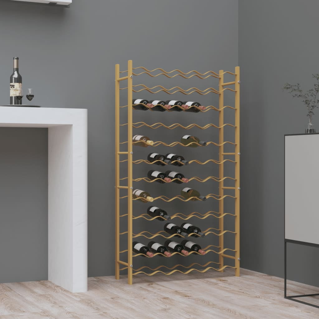 Gold Metal 72-Bottle Modern Wine Rack
