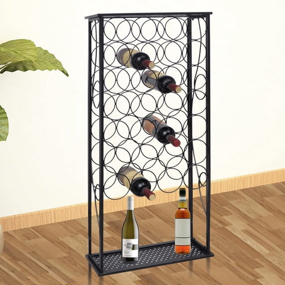 vidaXL Wine Rack Wine Bottle Holder Pantry Floor Wine Cabinet Organizer Metal