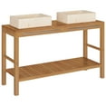 thumbnail image 1 of vidaXL Wood Teak Vanity Cabinet Black/Cream 29.1"x17.7"x29.5"/52"x17.7"x29.5", 1 of 13