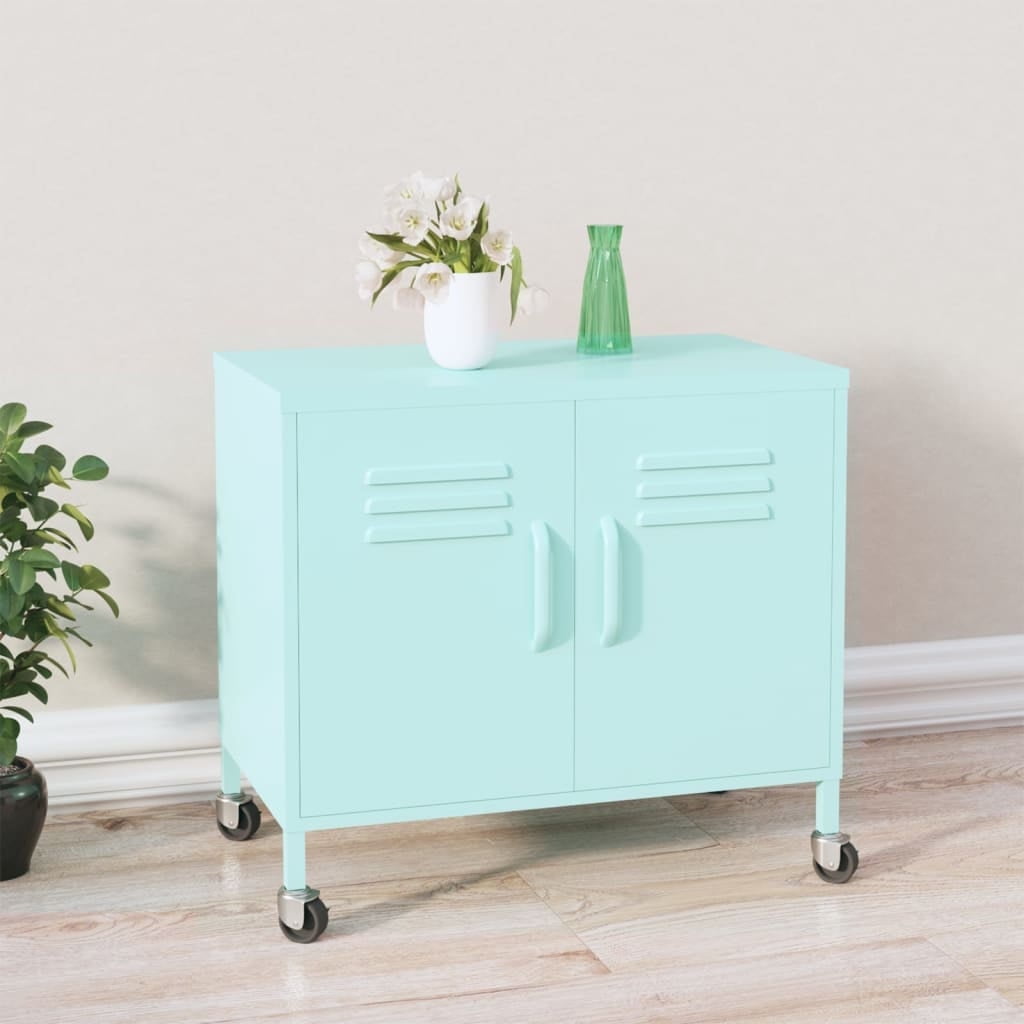 vidaXL Storage Cabinet Freestanding File Cabinet with Shelves for Office Steel