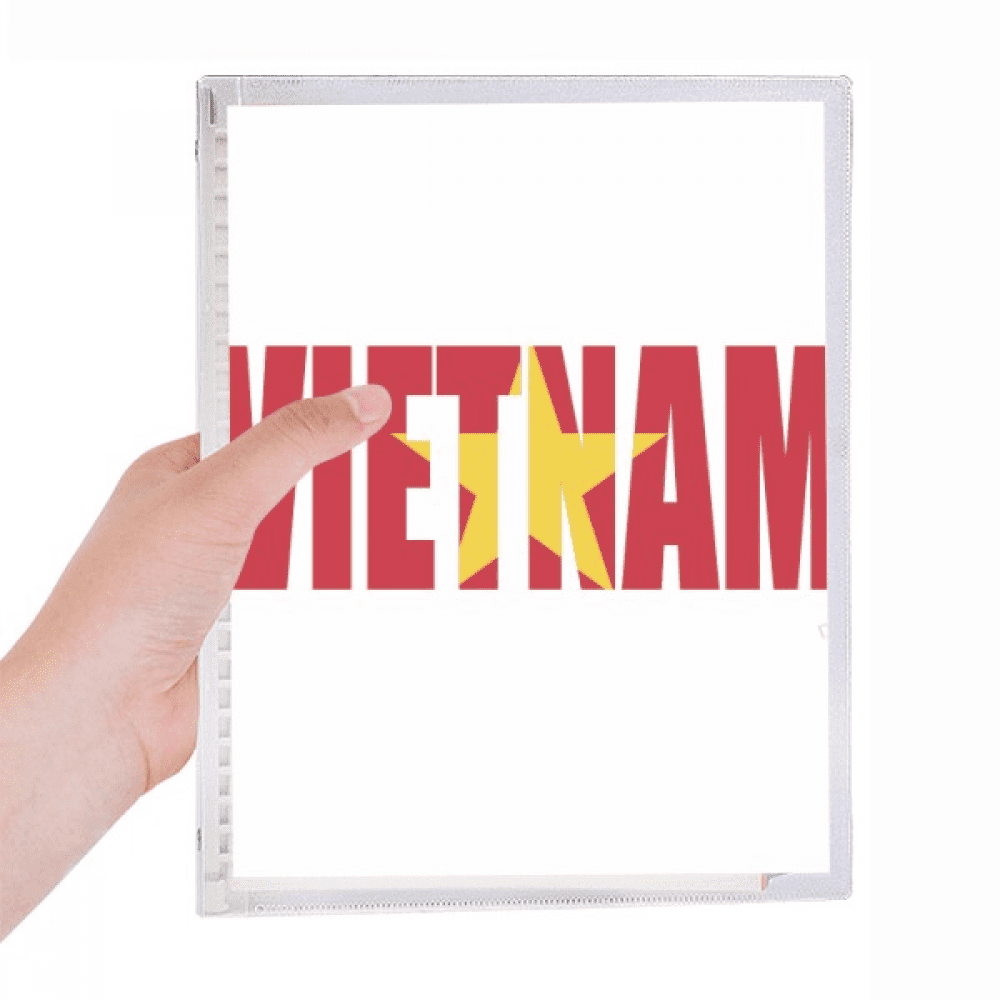 vietnam country flag name notebook loose diary refillable journal statiry