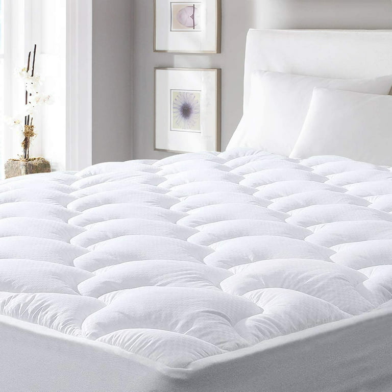 Viewstar Mattress Pad Full size, Pillow Top Mattress Topper Cover, Mattress Pad Cover with Down Alternative Fill for Full Size Bed Soft and Breathable