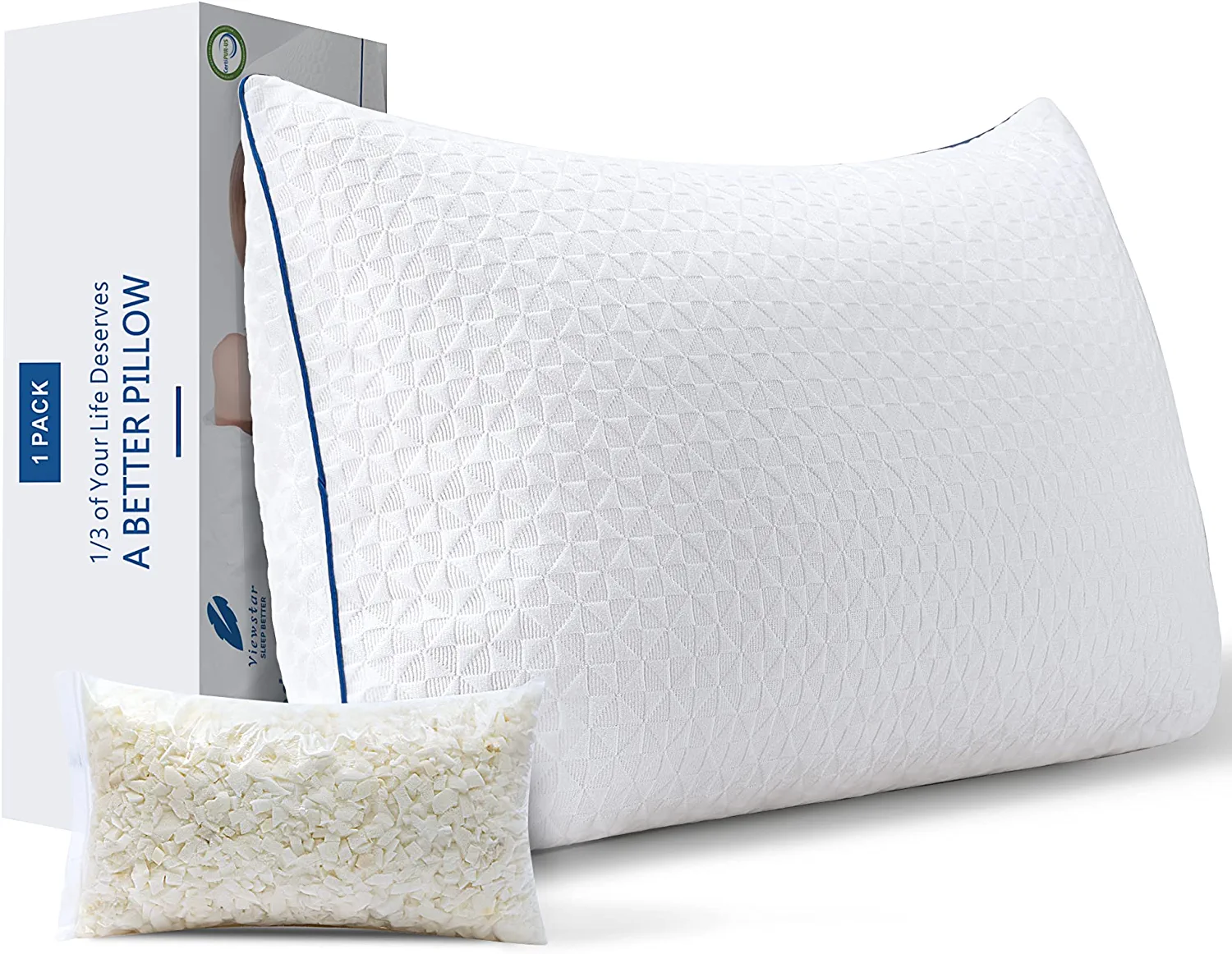 Buy 1 Get 1 Free! Shapeable Shredded Memory Foam Pillow - ATL