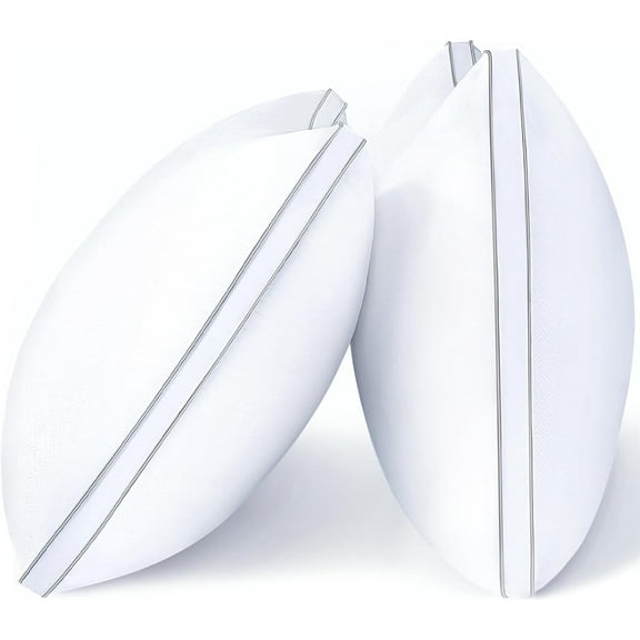 viewstar Pillows Queen Size Set of 2, Hotel Quality, Down Alternative Gusseted Bed Pillows for Side, Back, or Stomach Sleepers, White