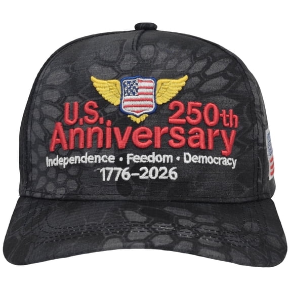 vigerkar 250 Anniversary USA Hat Unisex Embroidered Baseball Cap Patriotic Trucker Hats for Men Women Adjustable Ball Cap Gift (Dark Gray, One Size)