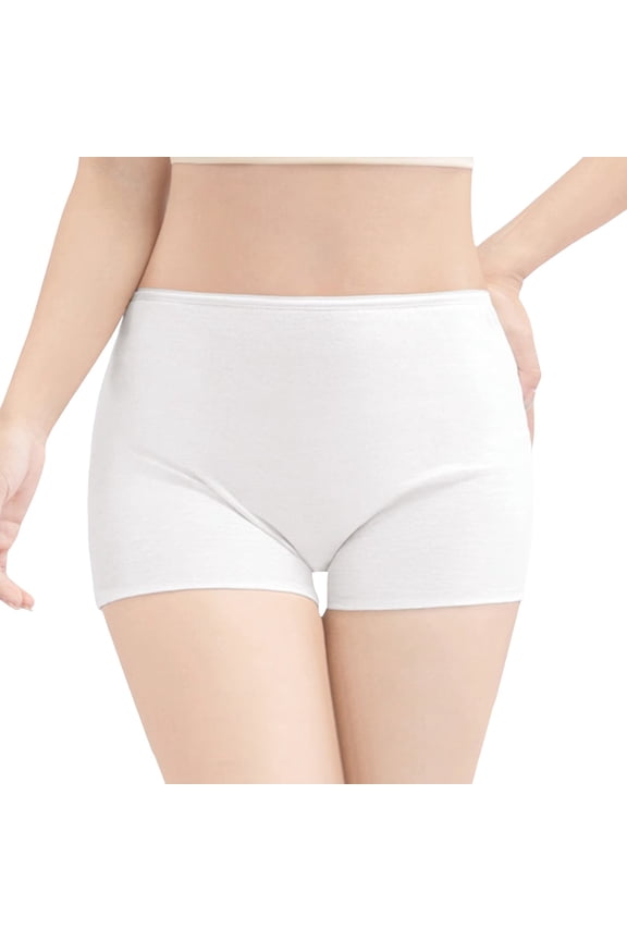 5-Pack Women's Disposable Cotton Underwear - Breathable & Sterile, for Travel, Postpartum & Daily Use White, 3XL