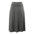 thumbnail image 1 of vigerkar A-Line Midi Skirts for Women- High Waist Knee Length Casual Flared Flowy Skirt Grey， S, 1 of 5