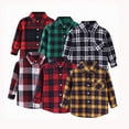 thumbnail image 1 of vigerkar Baby Boys Girls Button Down Plaid Long Sleeve Shirt(2T-8T) (Grey, 3-4 Years), 1 of 4