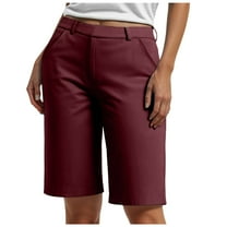 vigerkar Bermuda Shorts for Women Trendy 2025 Casual Summer High Waisted Chino Shorts Straight Leg Hiking Vacation Outfits RD2, M