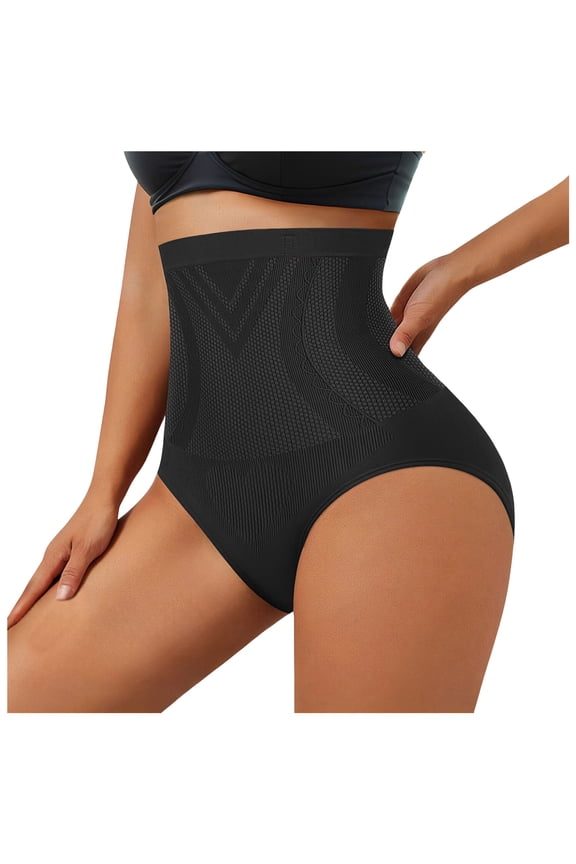 Body Shaper Tummy Control Shapewear Underwear High Waisted Shaping Briefs Panty Girdle (Black, XL)