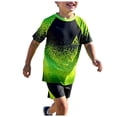 thumbnail image 1 of vigerkar Boys Rash Guard Set for Boys 2 Piece Swimsuits Short Sleeve Bathing Suits with Trunks Quick Dry Swim Shirts (Green, 9-10 Years), 1 of 9