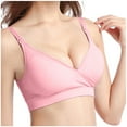 thumbnail image 1 of vigerkar Bras for Women Wireless Lounge Sleep Bra Lightly Padded Soft Cotton Breathable Comfortable Bras Pink, XL, 1 of 3