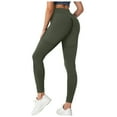 thumbnail image 1 of vigerkar Lift Leggings for Women Yoga Pants Ruched Booty High Waist Seamless Workout Leggings Green, L, 1 of 5