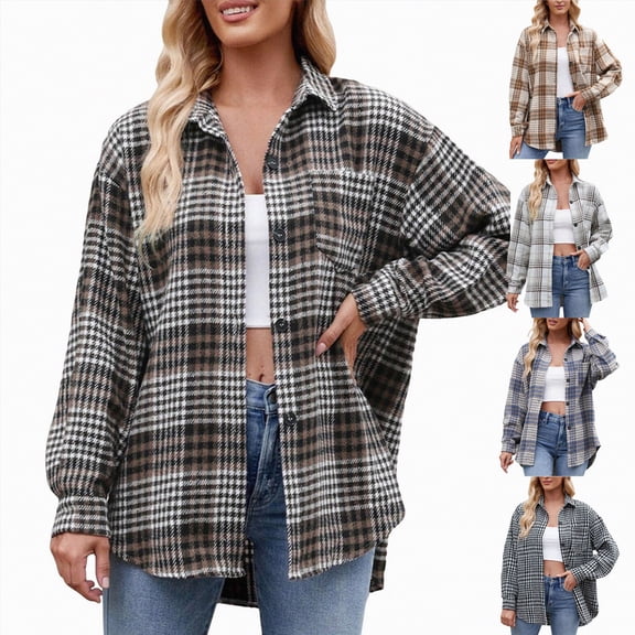 vigerkar Button Down Shirt for Women Spring Summer Tops Long Sleeve Business Dressy Casual Blouses Collared Work Outfits Clothes (Black, XXL)