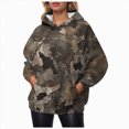 thumbnail image 1 of vigerkar Camo Hoodies Fleece Oversized Hooded Sweatshirts Fashion Graphic Pullover Tops (Coffee, XL), 1 of 4