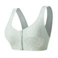 thumbnail image 1 of vigerkar Daisy Bras for Older Women Front Closure Plus Size Womens Bras No Underwire Front Clasp Bras for Seniors Light Green, 5XL, 1 of 3