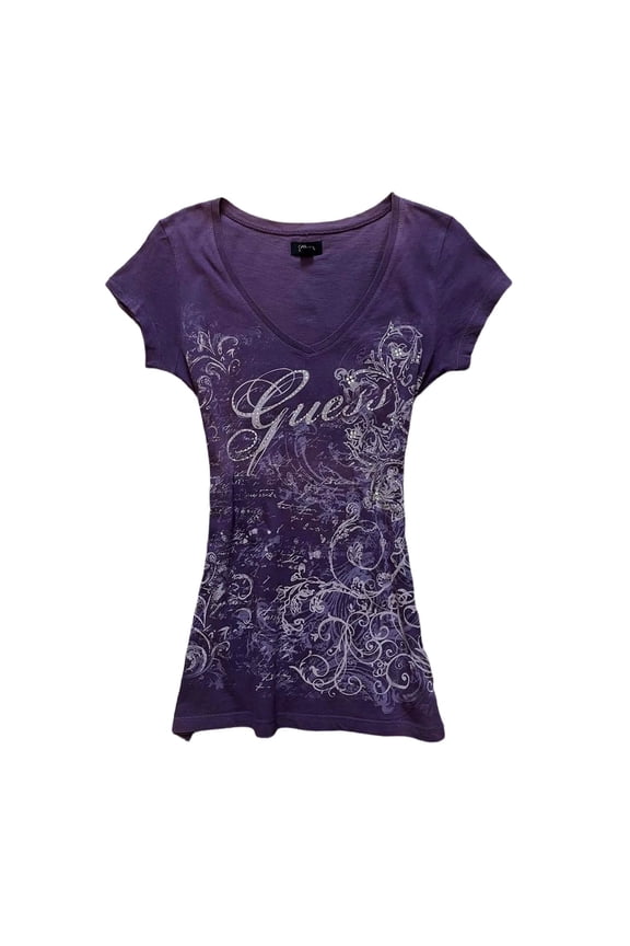 Emo Grunge Top Short Sleeve Y2k Shirts Vintage Streetwear Tops Women 2000s Fashion (Purple, L)