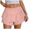 thumbnail image 1 of vigerkar Flowy Shorts for Women Ruffle Skorts High Waisted Pleated Mini Skirts Teen Gilrs Running Tennis Skort Summer Shorts 2025 Light Pink, M, 1 of 7