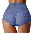 thumbnail image 1 of vigerkar High Waisted Underwear for Women Seamless Panties Breathable Lace Tummy Control Briefs Hipsters Bikini Light Blue, 3XL, 1 of 4