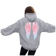 thumbnail image 1 of vigerkar Hoodies for Women Oversized Wings Graphic Sweatshirts Fall Fashion Outfits Casual Sweaters Tops Workout Winter Clothes (Light Gray, L), 1 of 5