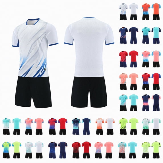 vigerkar Kids Soccer Jerseys for Boys Training Outfit Athletic Shirts Sportswear Kit (E, 7-8 Years)