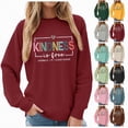 thumbnail image 1 of vigerkar Kindness Is Free Sweatshirt, Womens Teacher Inspirational Sayings Pullover Crewneck Sweatshirts Tops (Yellow, S), 1 of 9
