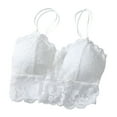 thumbnail image 1 of vigerkar Lace Bralette for Women Sexy Bralette V Neck Camisoles Y2k Tank Going Out Slim Cami Crop Top (White, XL), 1 of 3
