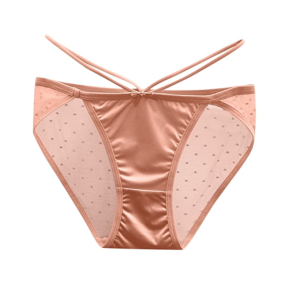 vigerkar Mesh Lace Underwear for Women Low Rise Seamless Cheeky Briefs Sexy Panties RD2, L