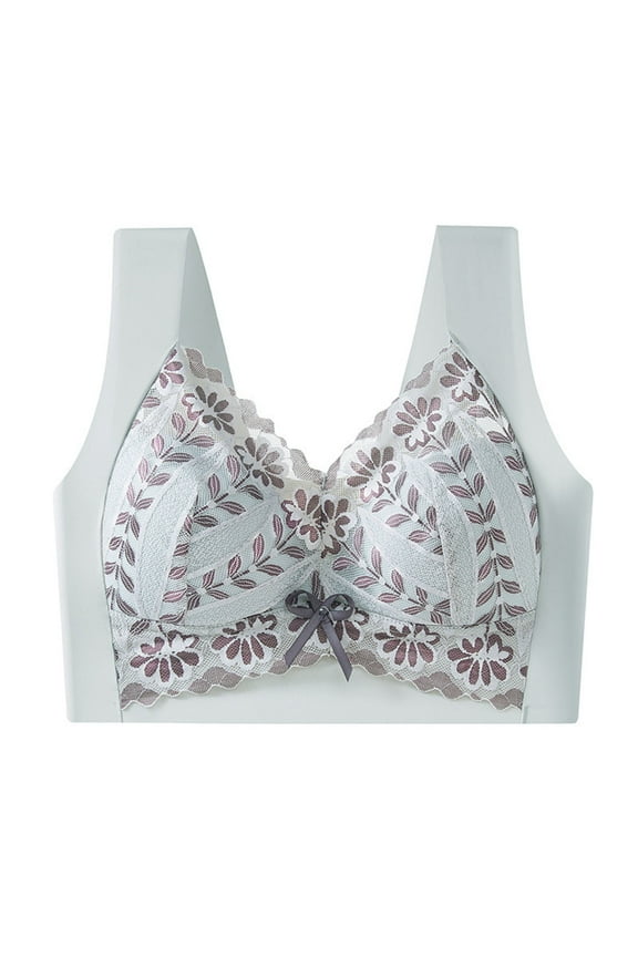 No Underwire Sleep Push Up Bra, Sport Bras for Women Air Bra Breathable Comfortable Mesh Bras for Women Blue, 3XL